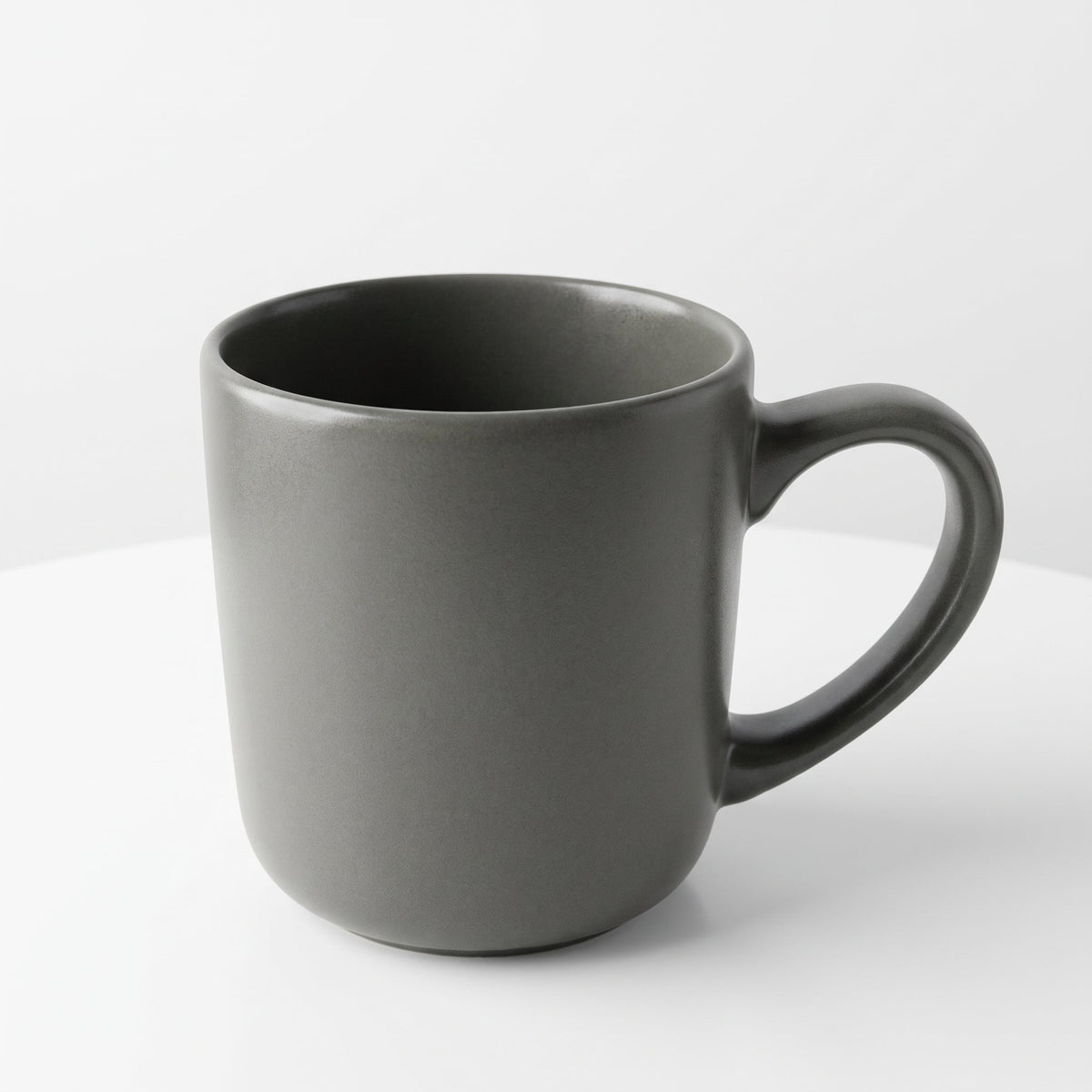 Elegant green stoneware coffee mug – 13 oz / 369 ml