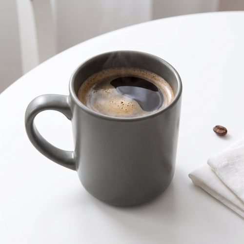 Elegant green stoneware coffee mug – 13 oz / 369 ml