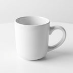 Plain white stoneware coffee mug – 13 oz / 369 ml
