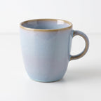 Light blue ceramic coffee mug – Elegant design with a glossy finish