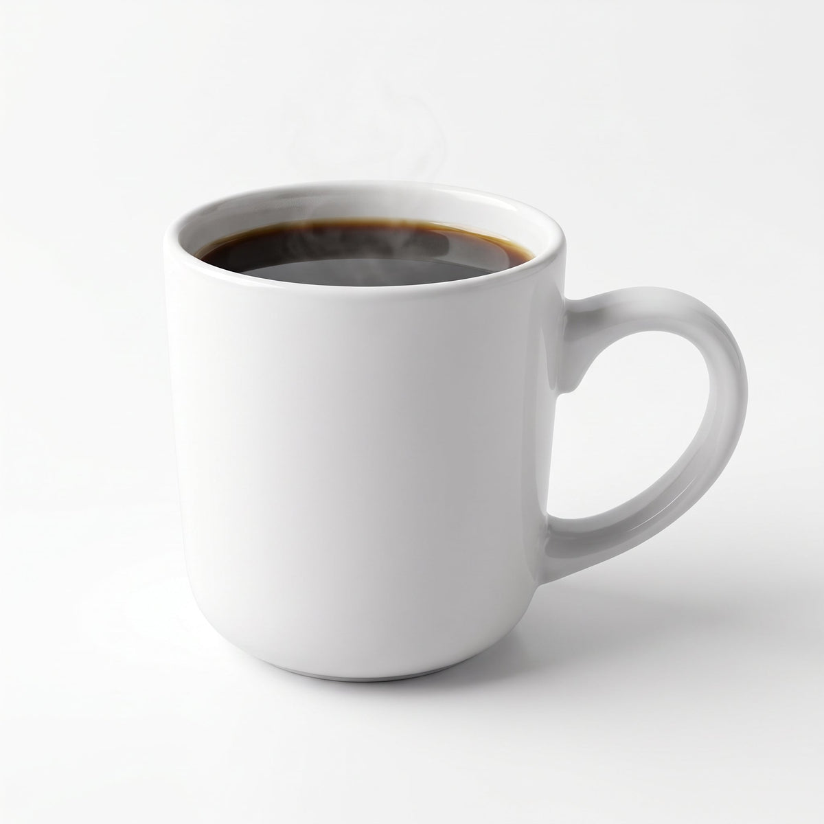 Plain white stoneware coffee mug – 13 oz / 369 ml