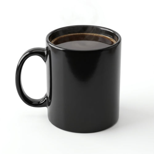 Black ceramic and stoneware coffee mug – 12 oz / 355 ml