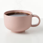 Powder pink ceramic coffee cup – Elegant, rounded design