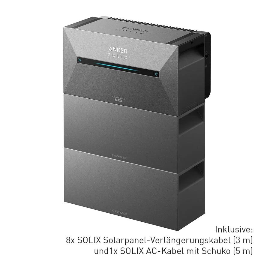 Anker SOLIX Solarbank 3 E2700 Pro + 2x BP2700 Set 8,1 kWh Balkonkraftwerk-Speicher